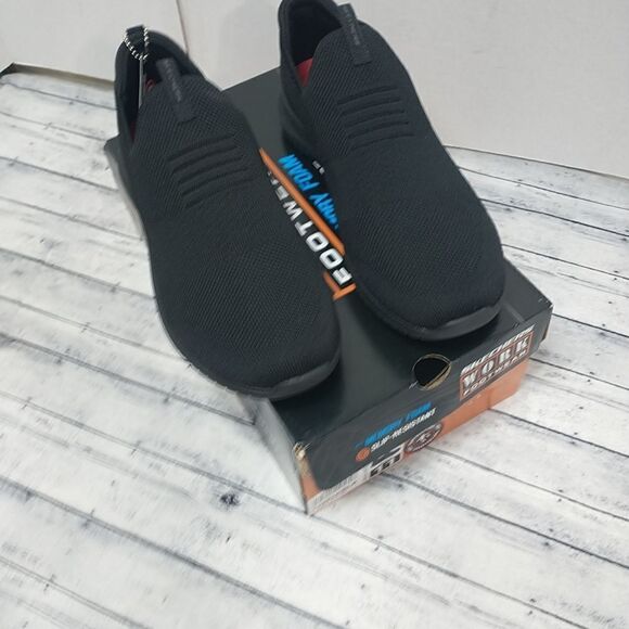 Skechers Women's SZ 11 Work Non Slip Relaxed Fit UltraFlex Blk Slip On #108034 . - Picture 8 of 11